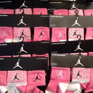 Jordan Baby Girls Gripper Ankle Socks, Pack of 3